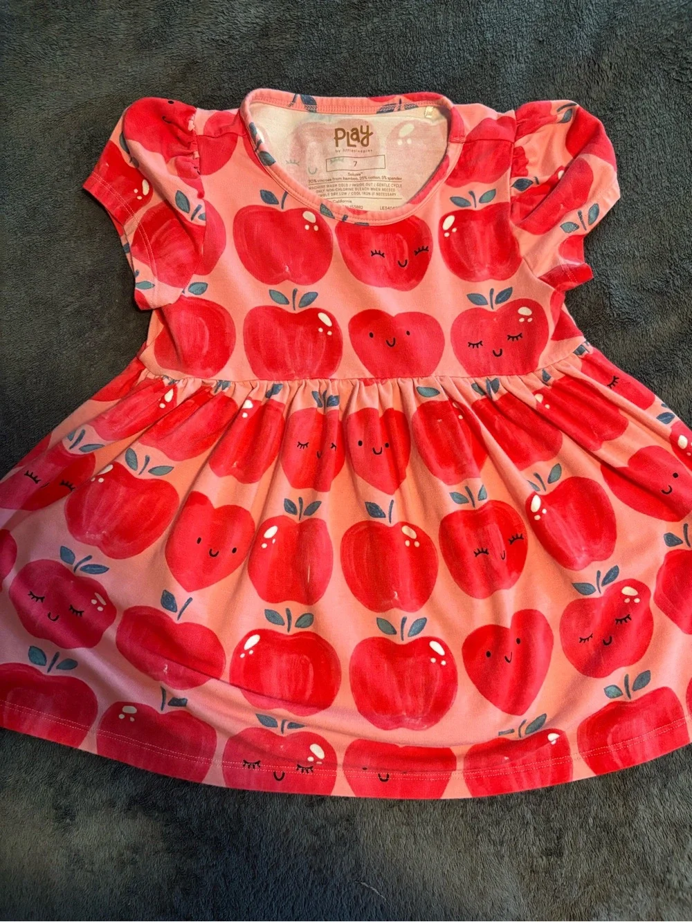 Little Sleepies Red Apple Tunic with Black & White Stripe Leggings